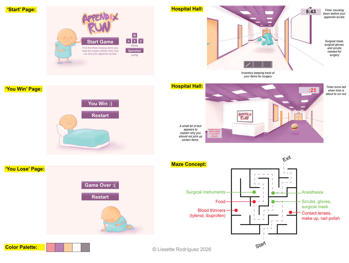 'Appendix Run' Concept Art– Clip Studio Paint EX