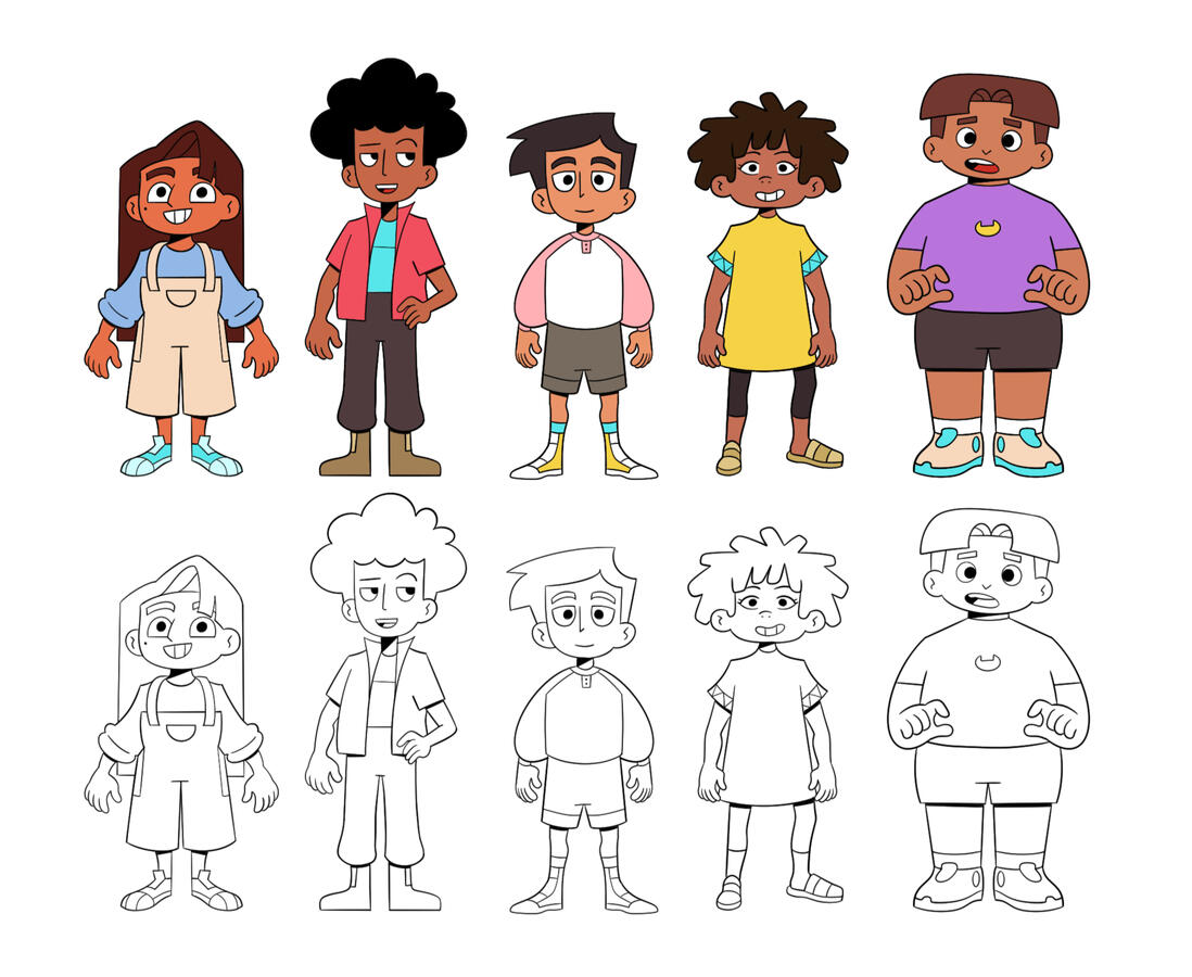 Lunch Bunch Character Lineup – Procreate