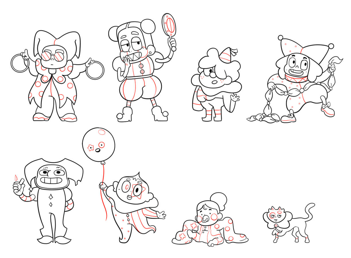 Circus Bunch: Line art – Clip Studio Paint EX