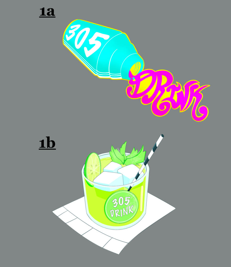 305 Drink Logo Redesign – Clip Studio Paint EX
